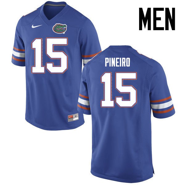 Florida Gators Men #15 Eddy Pineiro College Football Jersey Blue